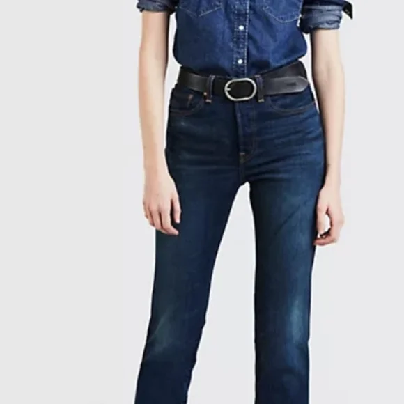 Levi's Wedgie High Rise Premium Denim Jeans in Authentic Favorite Sz 27 NWT - Picture 15 of 15